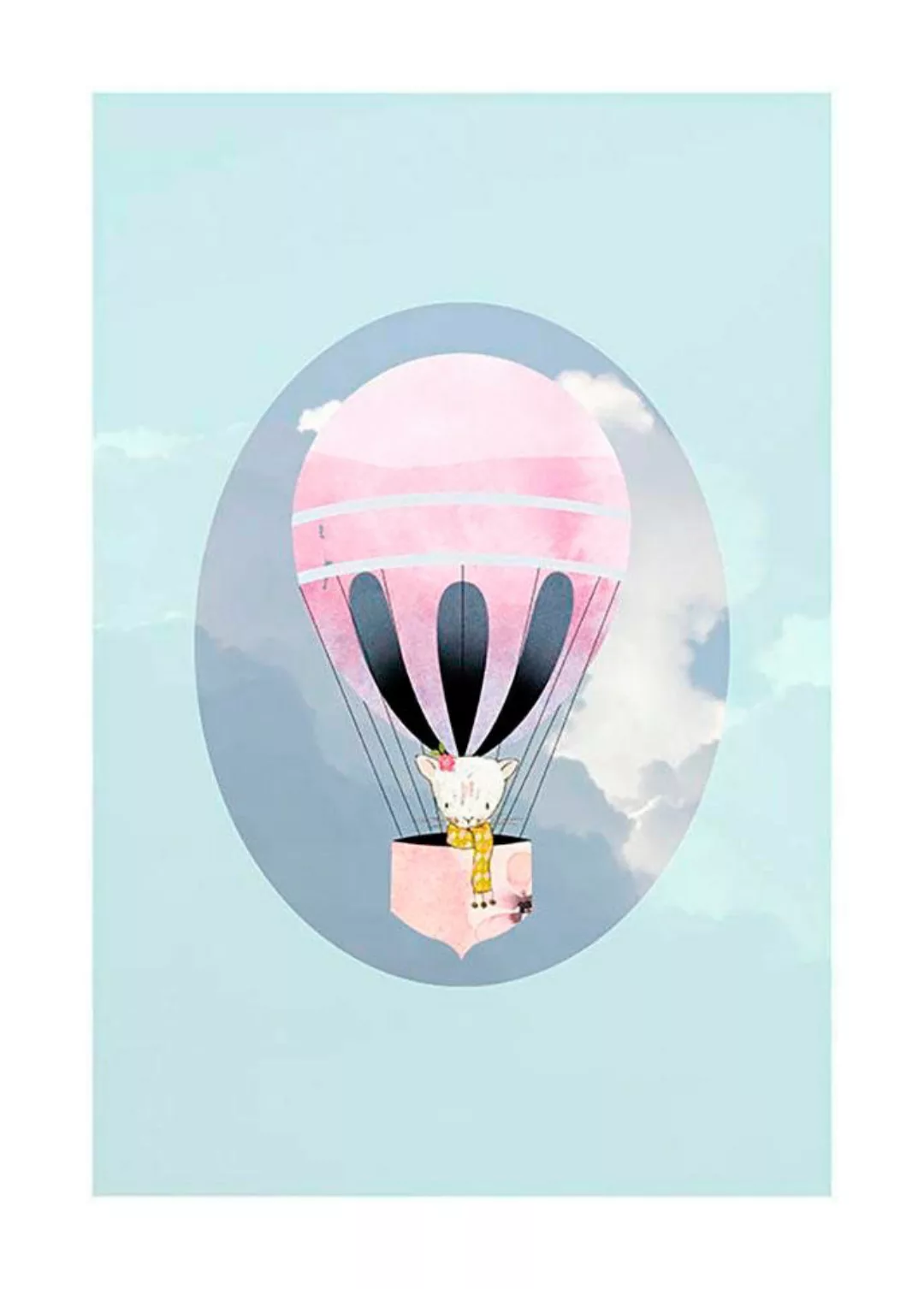 Komar Poster »Happy Balloon Green«, Figuren, (1 St.), Kinderzimmer, Schlafz günstig online kaufen