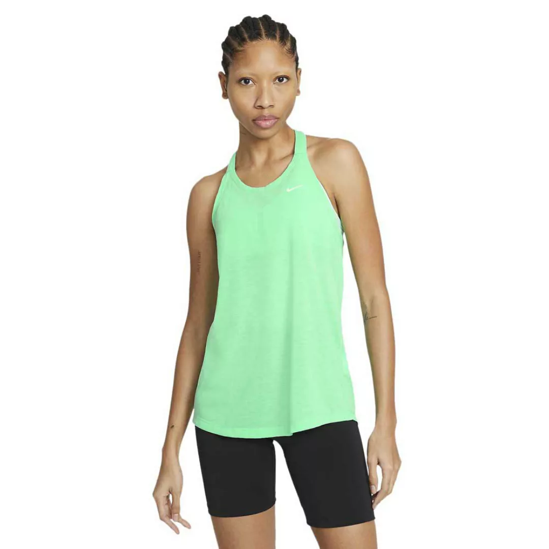 Nike Dri Fit Ärmelloses T-shirt S Green Glow / Htr / White günstig online kaufen