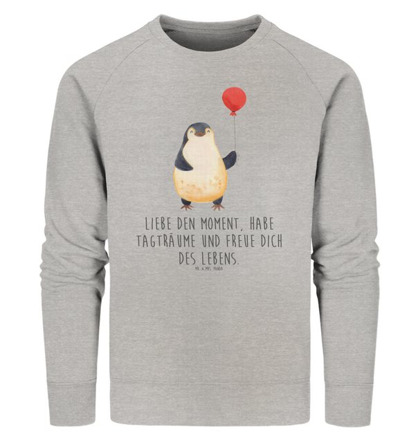 Mr. & Mrs. Panda Longpullover Größe M Pinguin Luftballon - Heather Grey - G günstig online kaufen