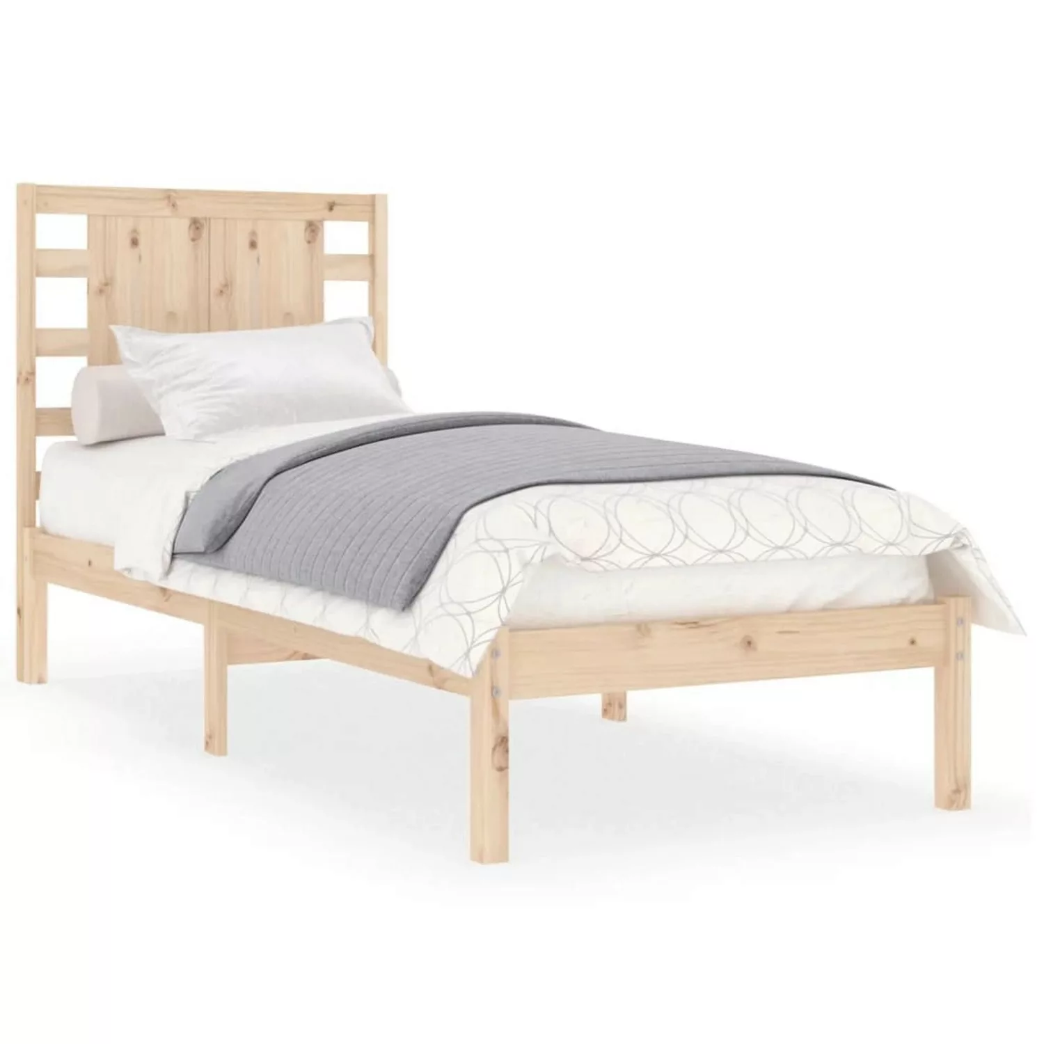 vidaXL Bett Massivholzbett ohne Matratze 90x200 Kiefernholz günstig online kaufen