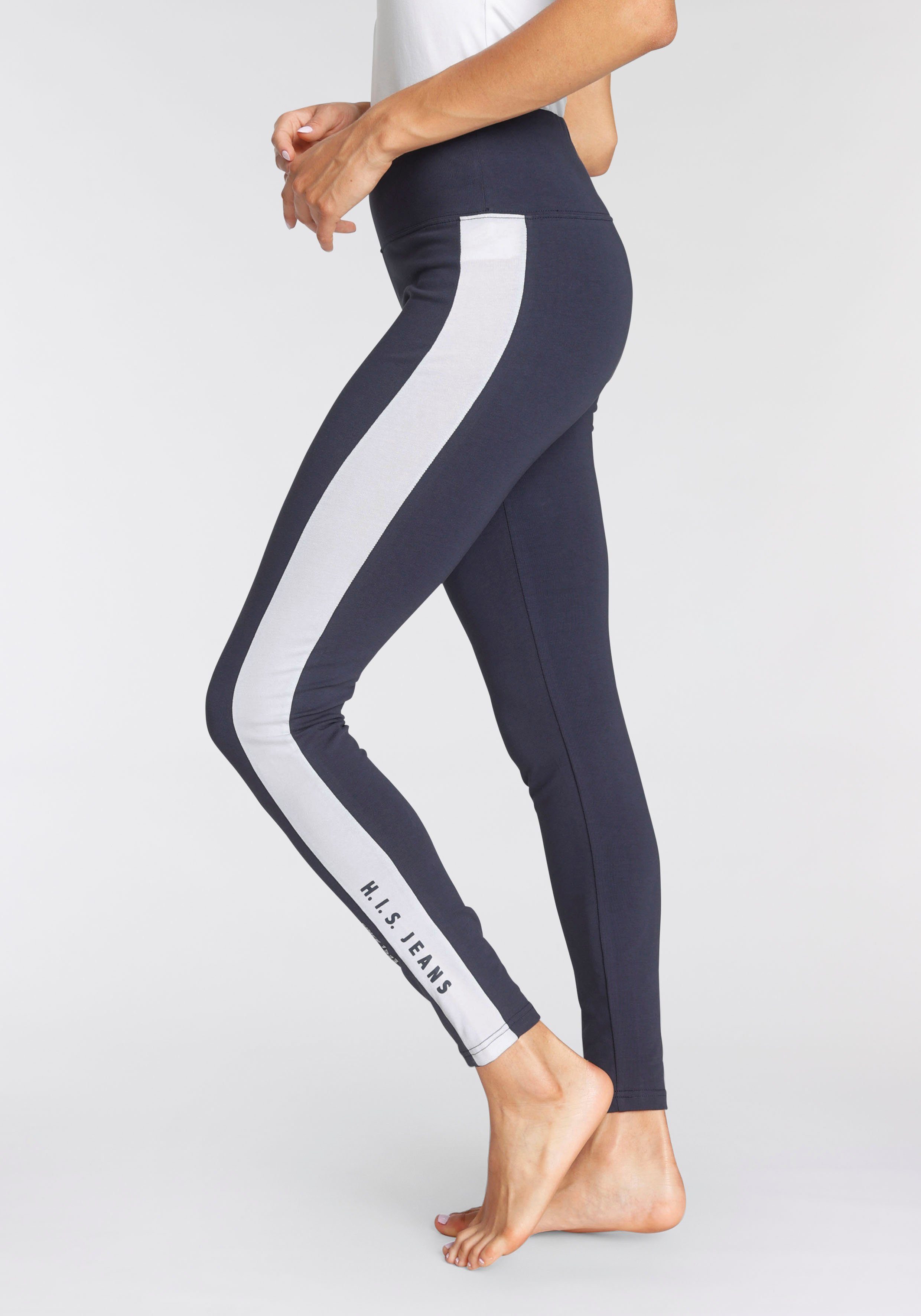 H.I.S Leggings mit weißem Seitenstreifen und günstig online kaufen
