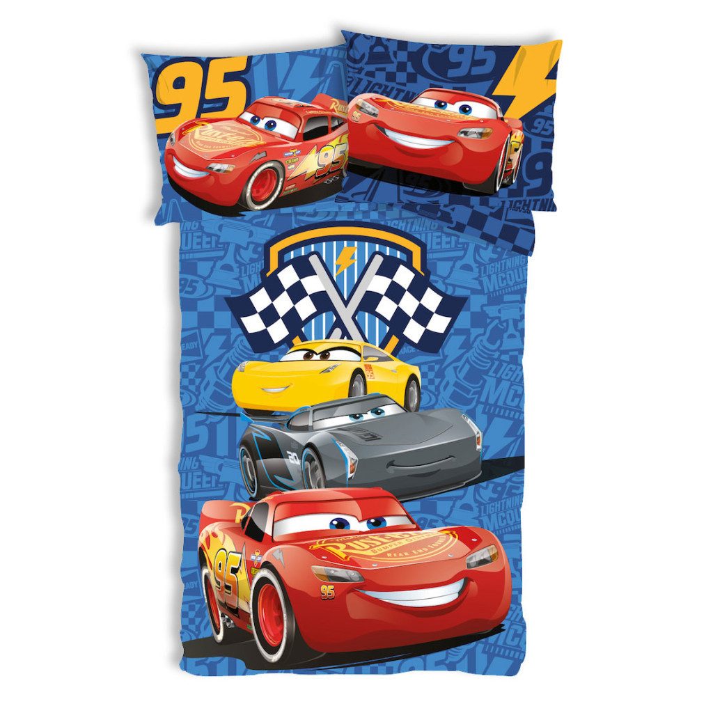 Disney Kinderbettwäsche Disney Cars Track Stars günstig online kaufen