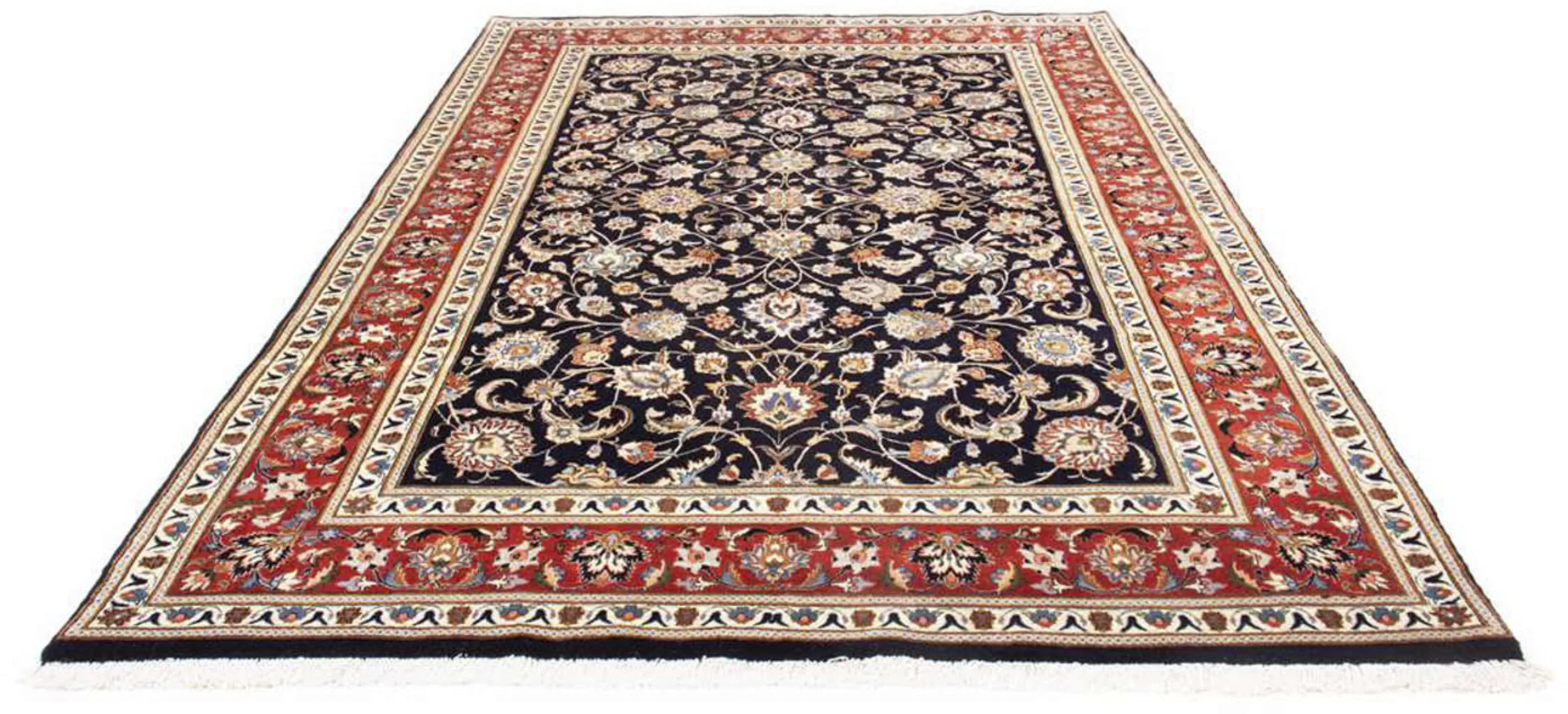 morgenland Wollteppich »Kaschmar Blumenmuster Blu scuro 293 x 205 cm«, rech günstig online kaufen