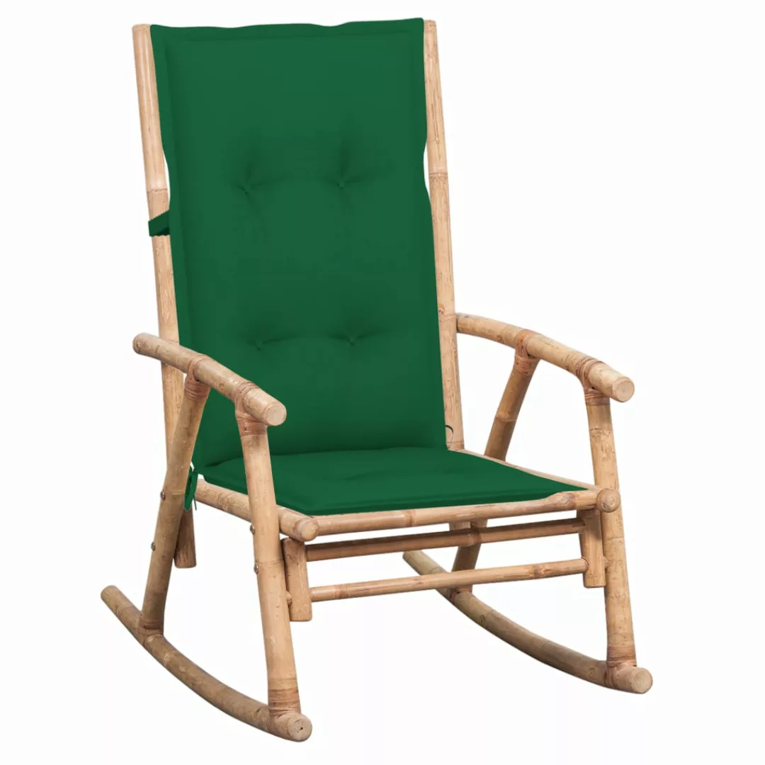 Schaukelstuhl Mit Auflage Bambus günstig online kaufen
