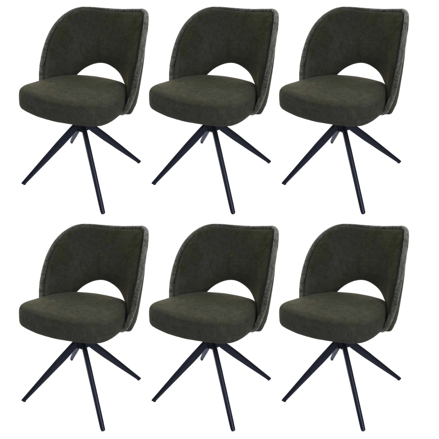 MCW Esszimmerstuhl N72 6er-Set Grün günstig online kaufen