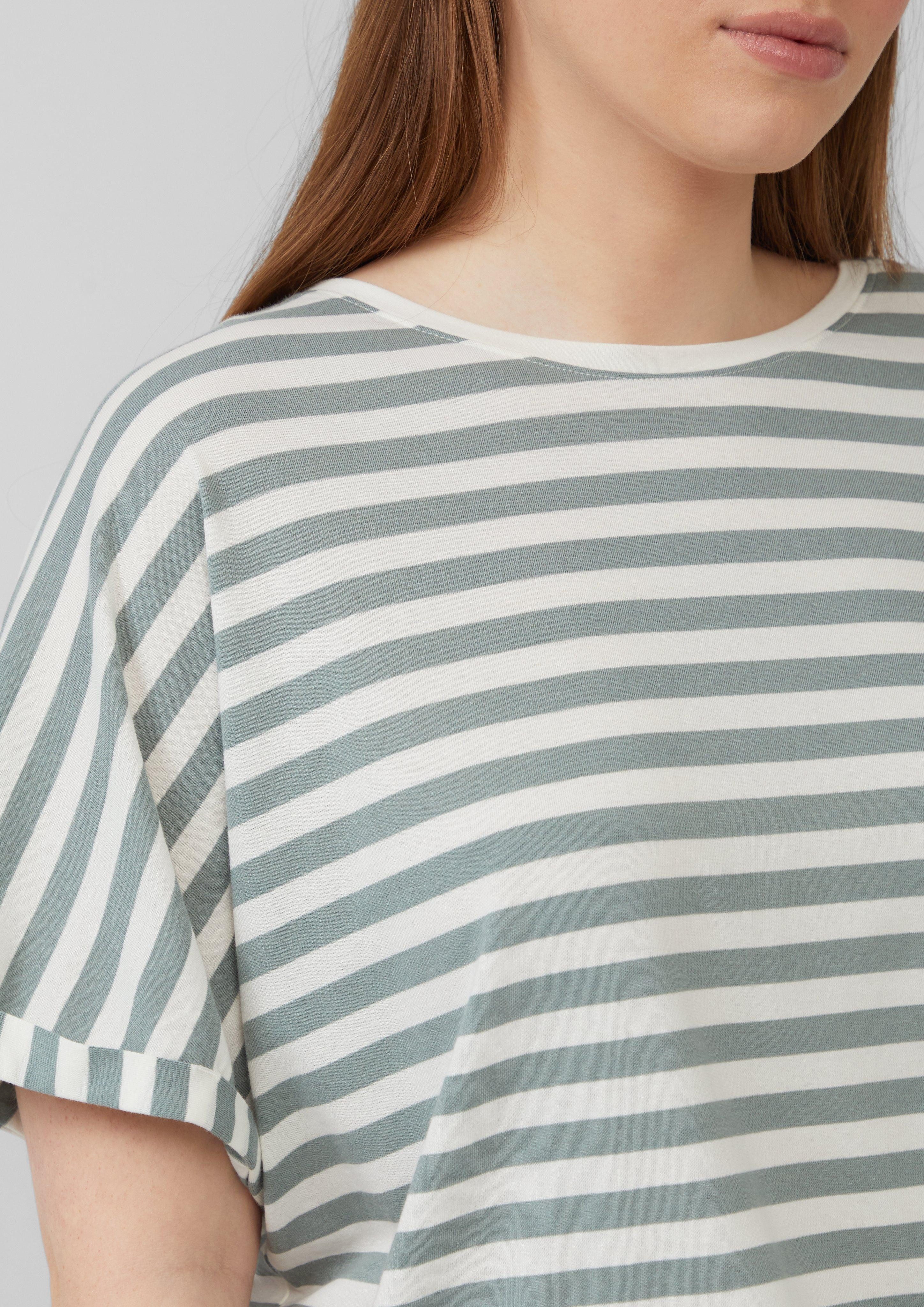 QS Kurzarmshirt Locker geschnittenes T-Shirt aus günstig online kaufen