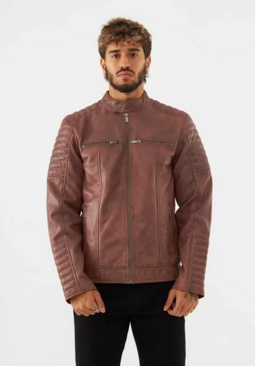 Bolongaro Trevor Lederjacke DANNY RACER Weiches Leder, gewalktes Finish, Pa günstig online kaufen