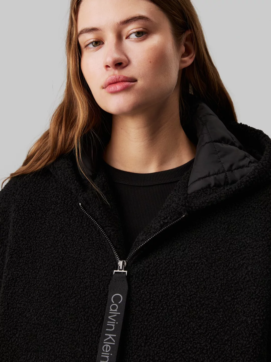 Calvin Klein Jeans Plüschjacke SHERPA JACKET mit Logoschriftzug günstig online kaufen