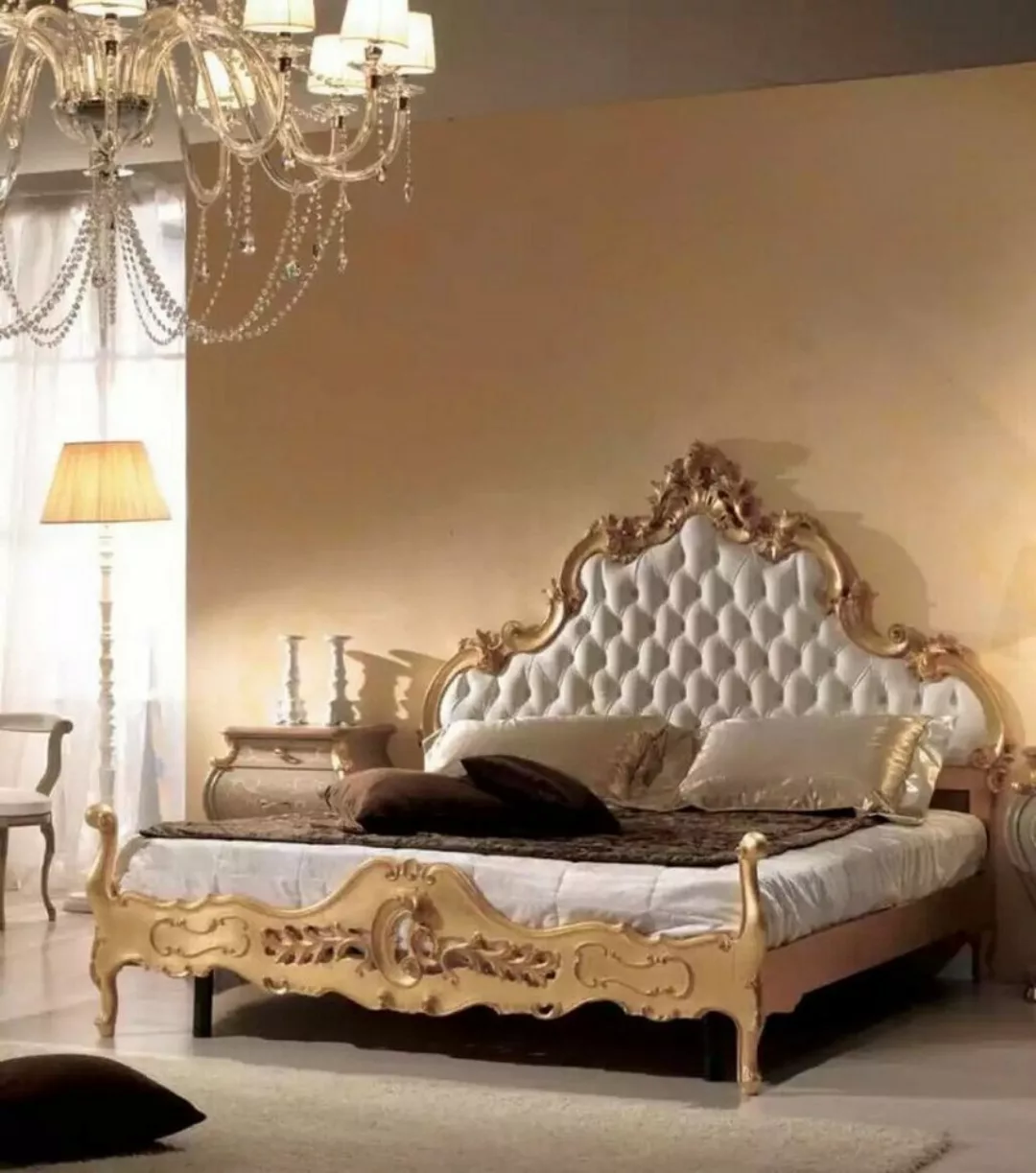 JVmoebel Bett Design Bett Polsterung Chesterfield 180x200 Hotelbetten Luxus günstig online kaufen