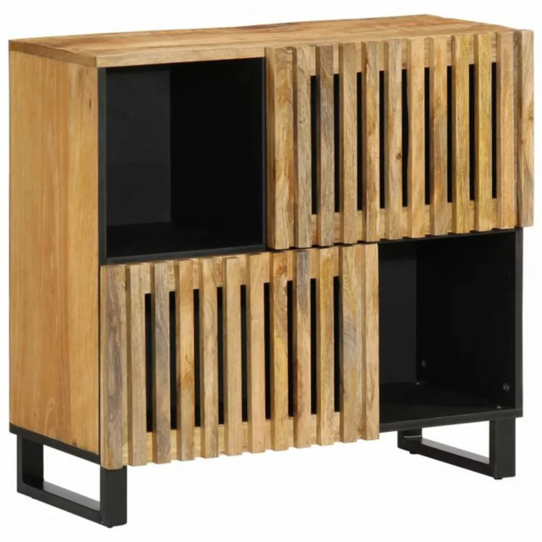 vidaXL Fächerschrank Sideboard 80x34x75 cm Raues Massivholz Mango (1-St) günstig online kaufen