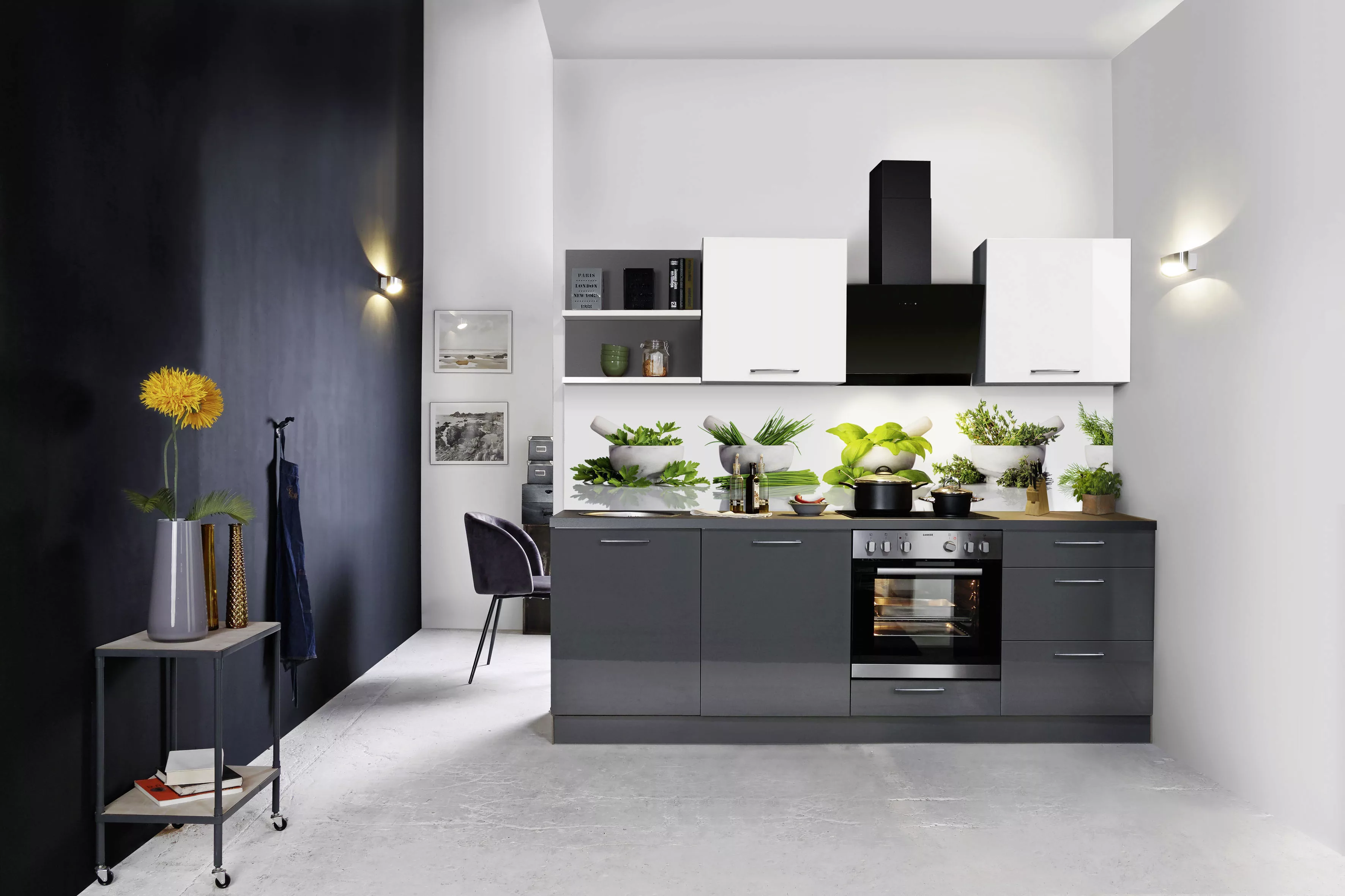 KOCHSTATION Küchenzeile ""KS-Jena", vormontiert, Breite 240 cm", mit Soft-C günstig online kaufen