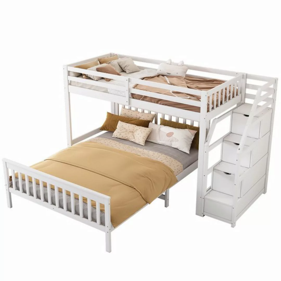 Rutaqian Etagenbett 90*200cm/140*200cm Etagenbett, Kinderbett, Aufbewahrung günstig online kaufen