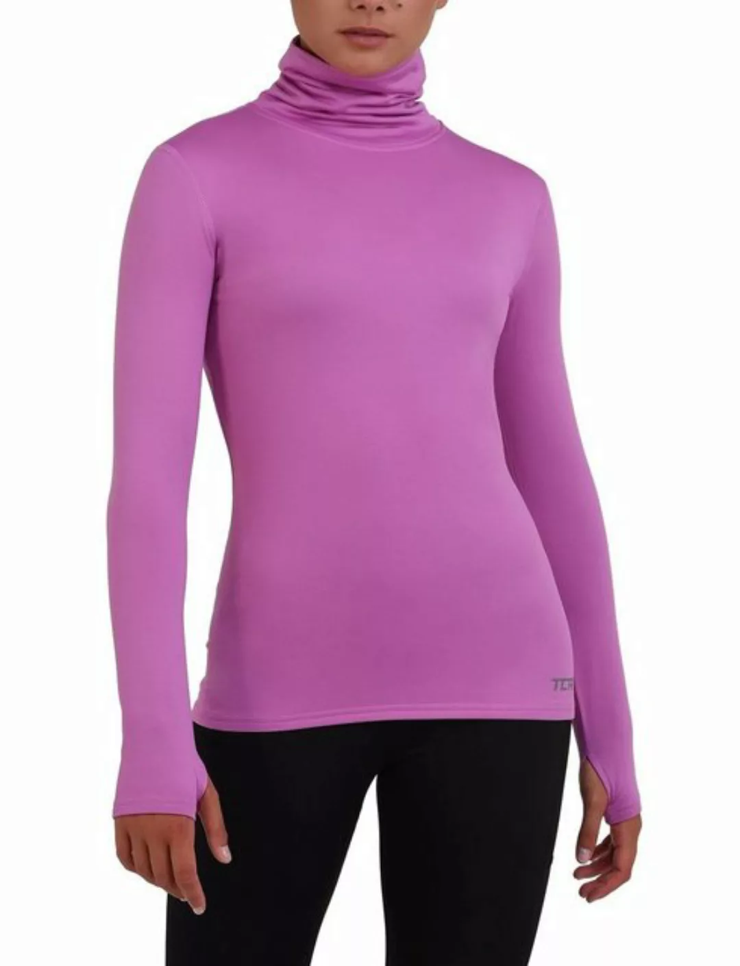 TCA Langarmshirt TCA Damen Winter Laufshirt mit Reißverschluss - Rosa, M (1 günstig online kaufen