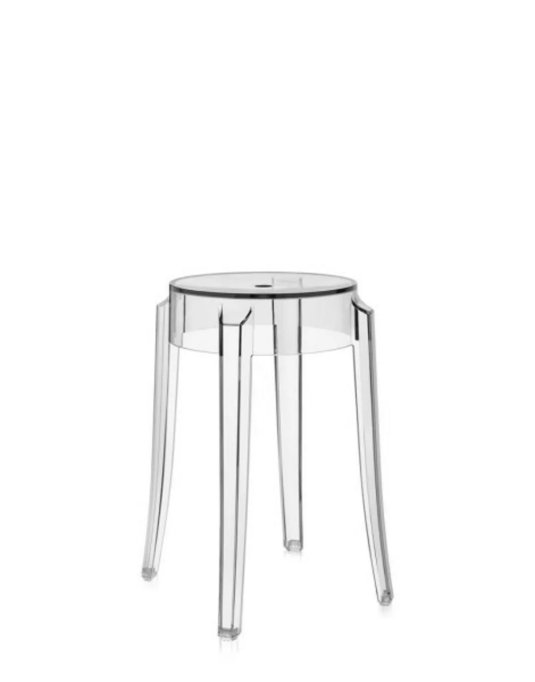 Kartell - Charles Ghost Hocker 46cm - transparent/transparent/H x Ø 46x27cm günstig online kaufen