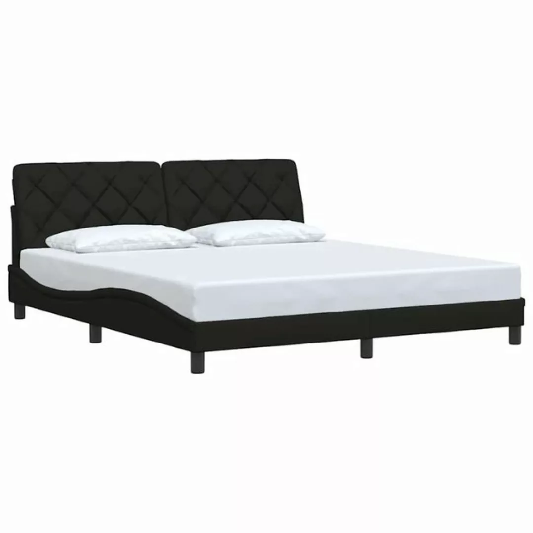 vidaXL Bett Bettgestell ohne Matratze Schwarz 180x200 cm Stoff günstig online kaufen