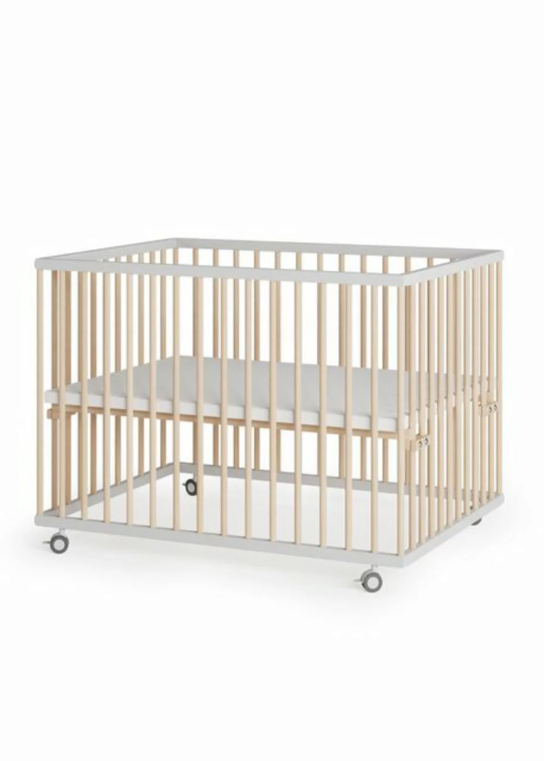 Sämann Babybett Laufgitter 75x100 cm weiß/natur Premium Kollektion Laufstal günstig online kaufen