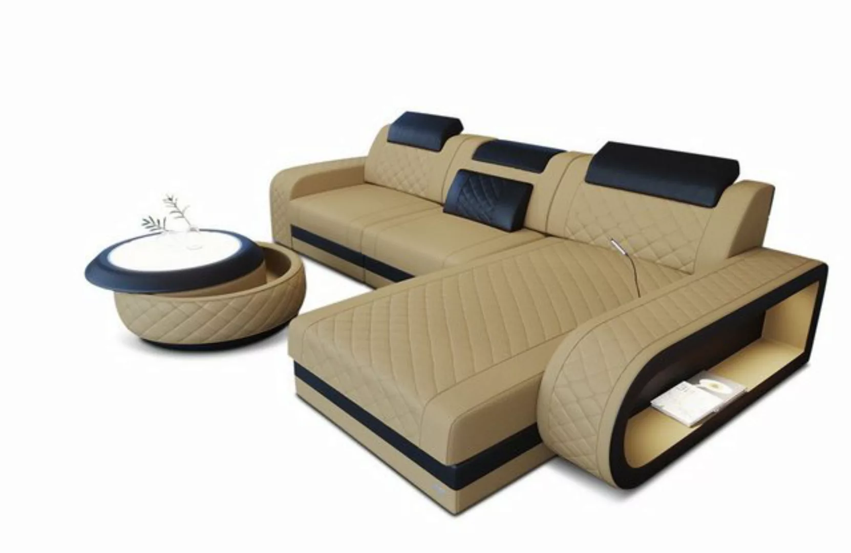 Sofa Dreams Ecksofa Stoff Polstersofa Couch Sofa Berlin L Form Stoffsofa, m günstig online kaufen