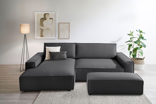 Home affaire Polsterecke »NEU: SHERWOOD XXL tief, L-Form mit Schlaffunktion günstig online kaufen