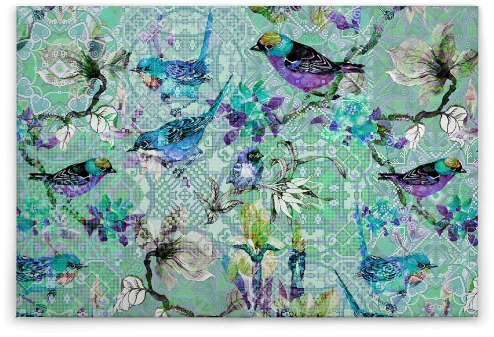 A.S. Création Leinwandbild "mosaic birds 3", Vögel, (1 St.) günstig online kaufen