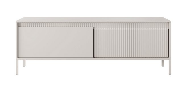 Furnix TV-Schrank Rebeca 153 cm Sideboard mit zwei Schränken Metallfüße 4 F günstig online kaufen