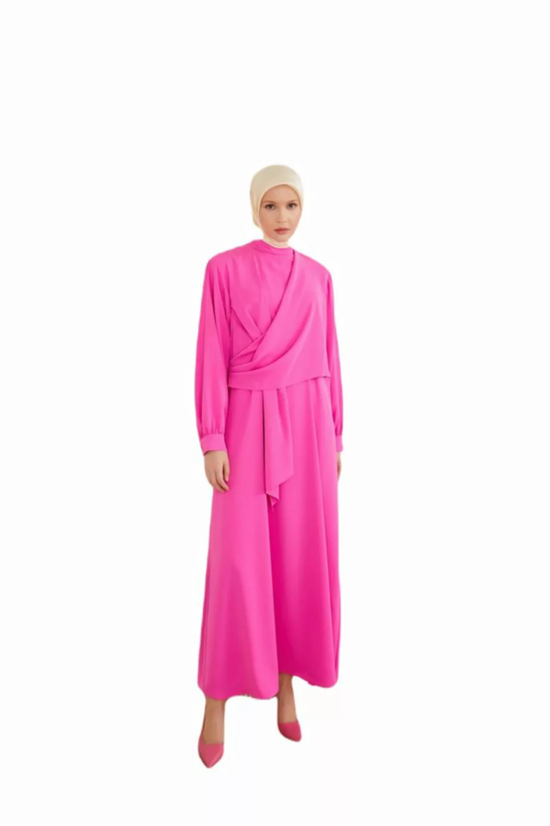 ARMİNE Maxikleid Armine vorne drapiertes asymmetrisches Kleid – moderne und günstig online kaufen
