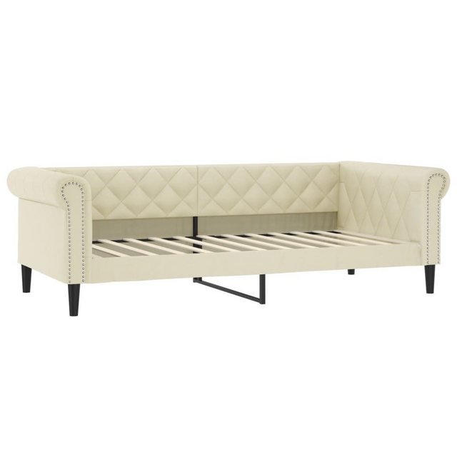 vidaXL Bett Tagesbett Creme 100x200 cm Kunstleder günstig online kaufen