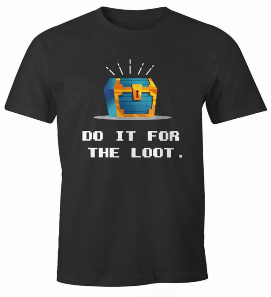 MoonWorks Print-Shirt Herren T-Shirt Gaming Spruch do it for the loot und M günstig online kaufen