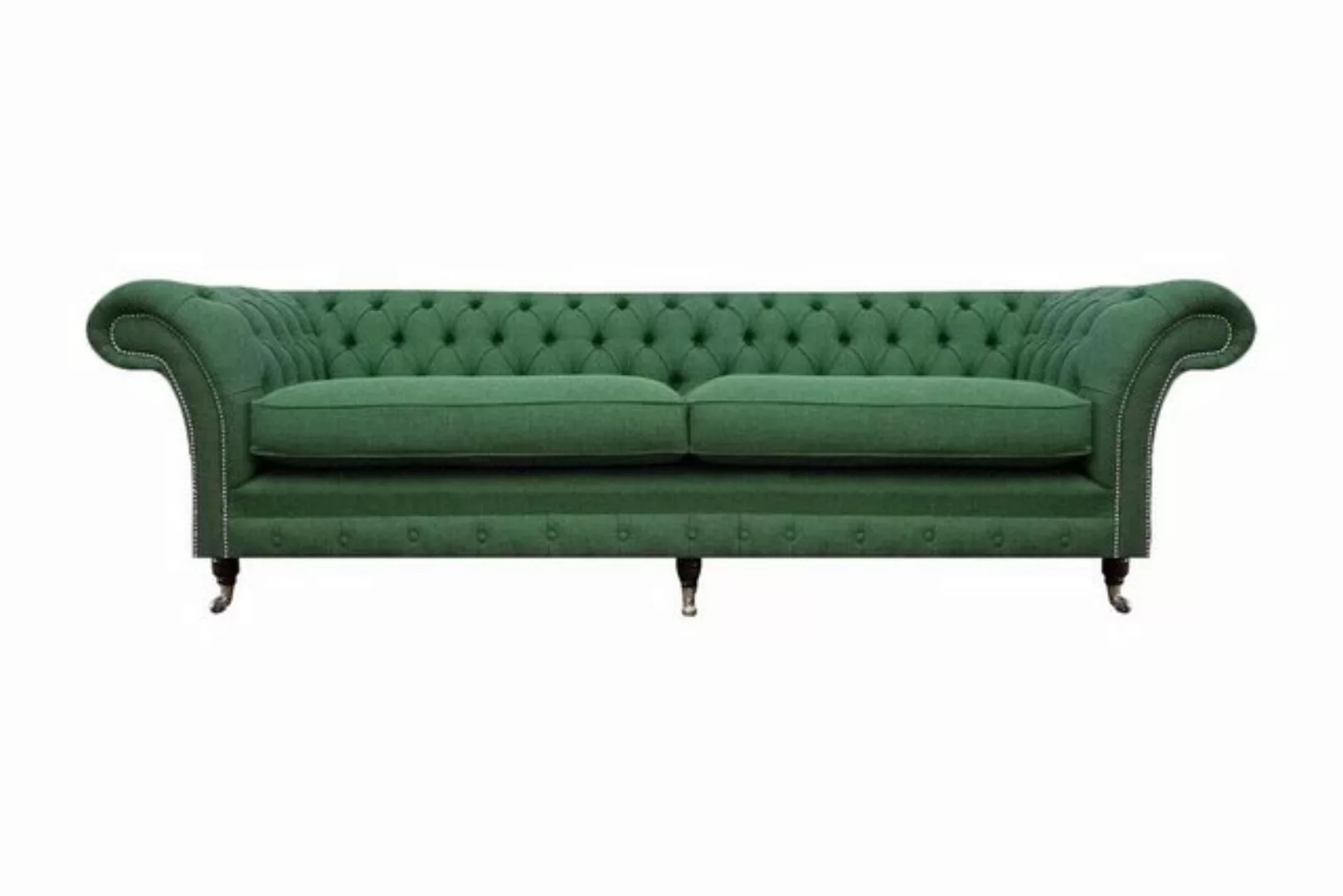 JVmoebel Sofa Chesterfield Grüner Zweisitzer Wohnzimmer Luxuriöser Zweisitz günstig online kaufen