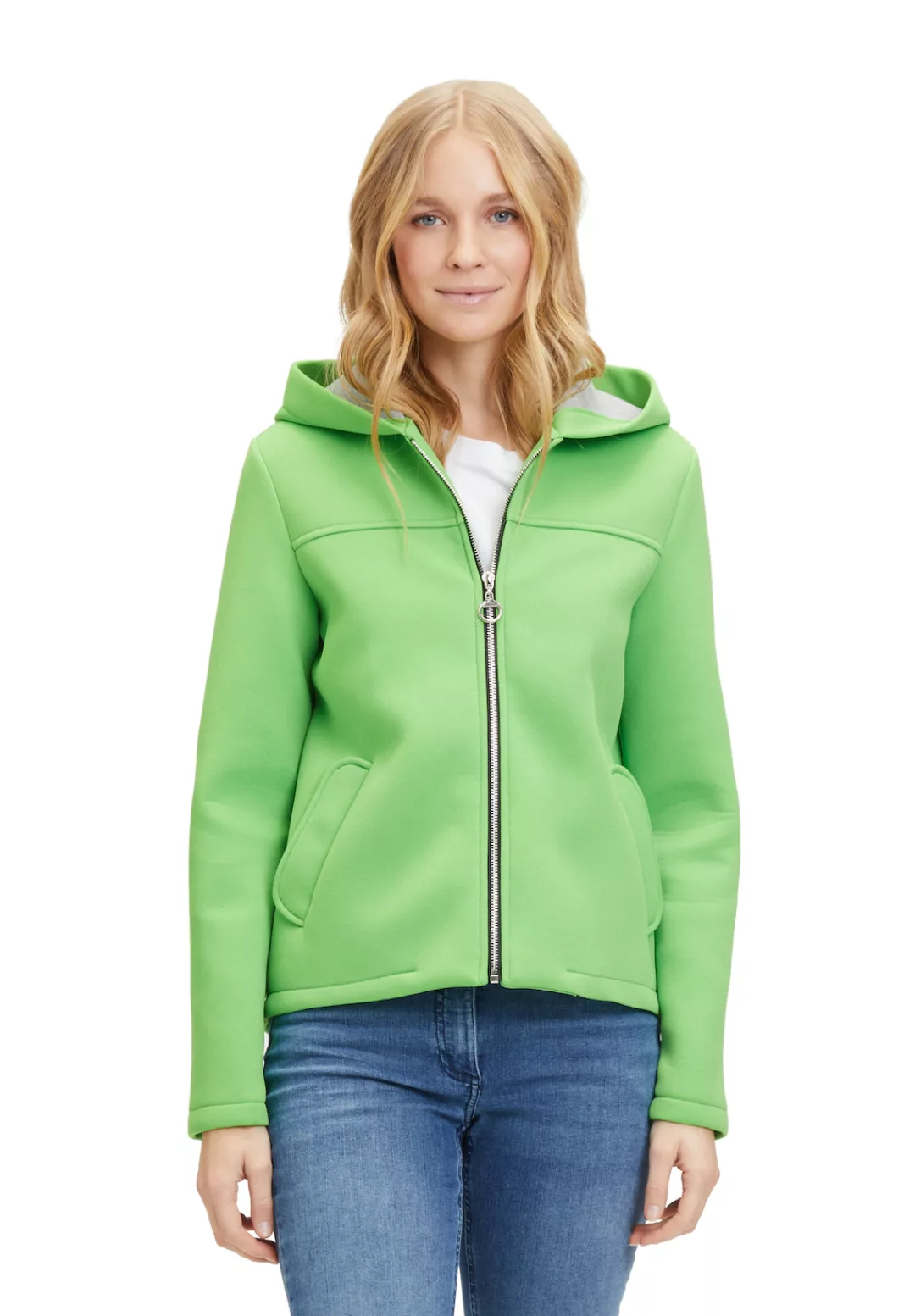 Amber & June Outdoorjacke "Amber & June Übergangsjacke mit Kapuze", mit Kap günstig online kaufen