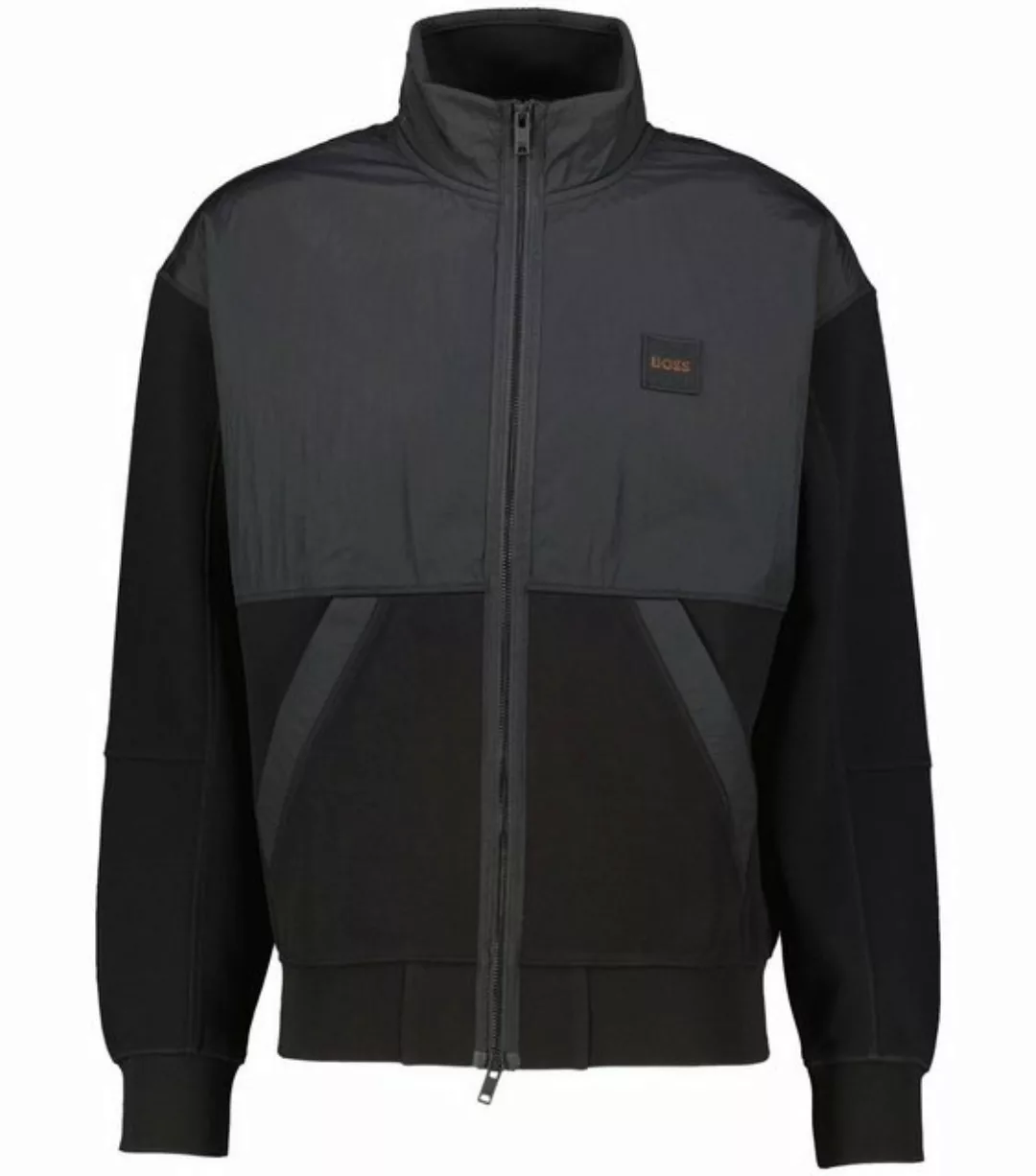 BOSS Sweatjacke Herren Sweatjacke mit Besatz (1-tlg) günstig online kaufen