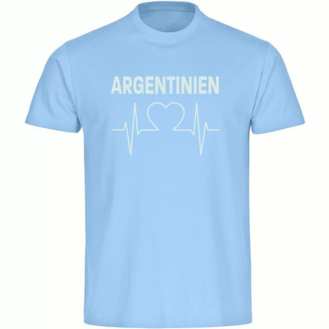 multifanshop T-Shirt Herren Argentinien - Herzschlag - Männer günstig online kaufen