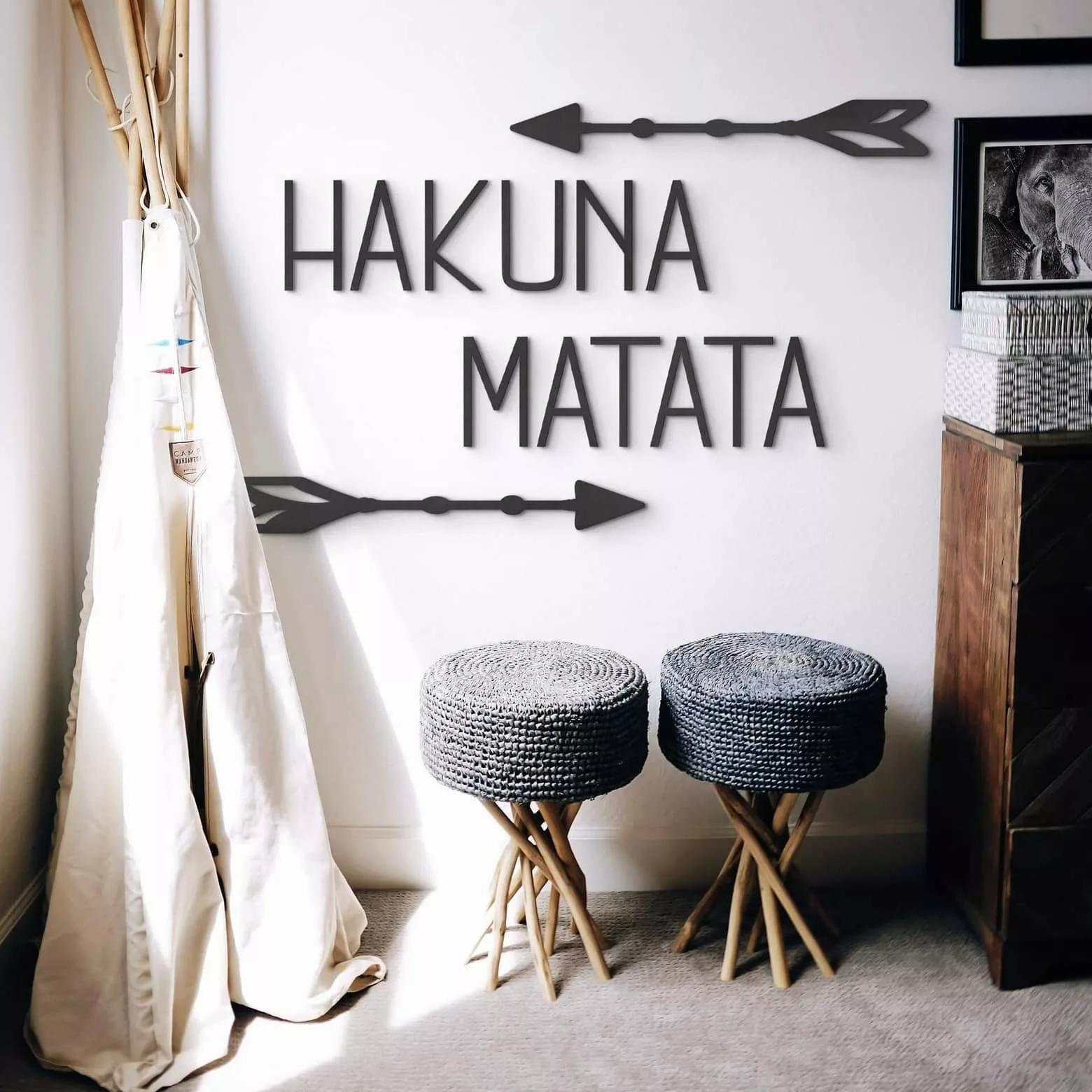 K&L Wall Art Holzbild Hakuna Matata günstig online kaufen