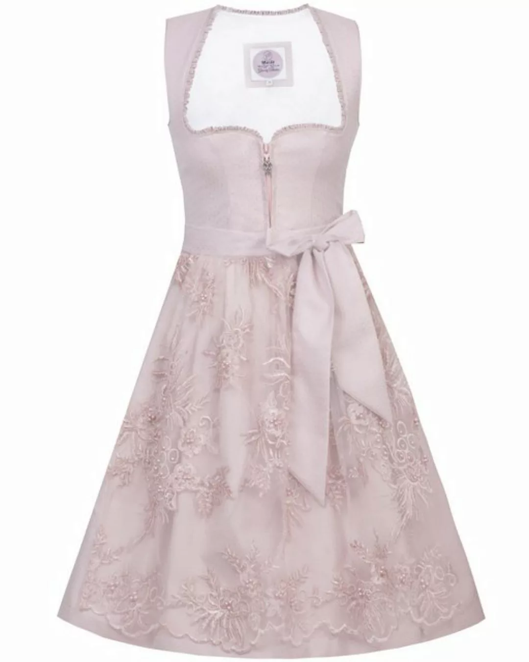 MarJo Dirndl 'Dana' mit Spitzenschürze 699165, Puderrosa 65cm günstig online kaufen