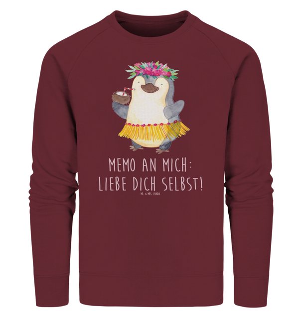 Mr. & Mrs. Panda Longpullover Größe M Pinguin Kokosnuss - Burgundy - Gesche günstig online kaufen