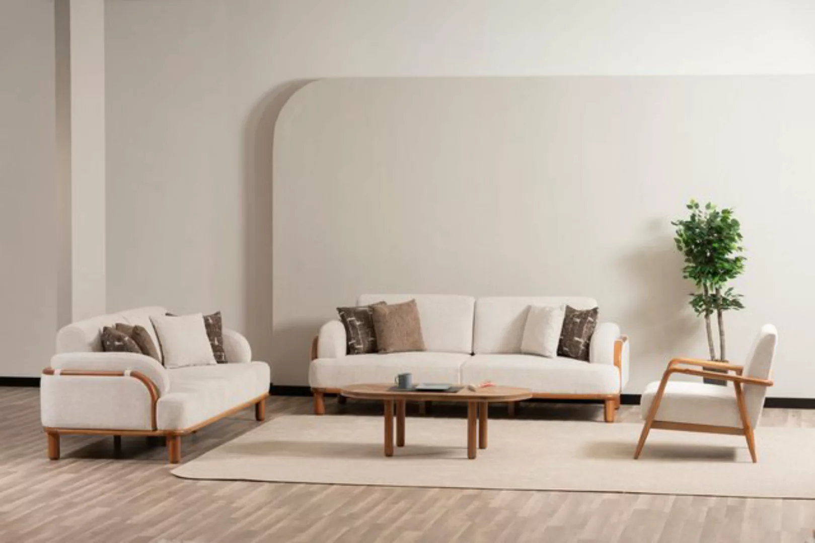 Nobelaa Sofa Sitzgruppe/Sofa Set - Wohnzimmergarnitur "Dianella" 3+3+1+1 günstig online kaufen