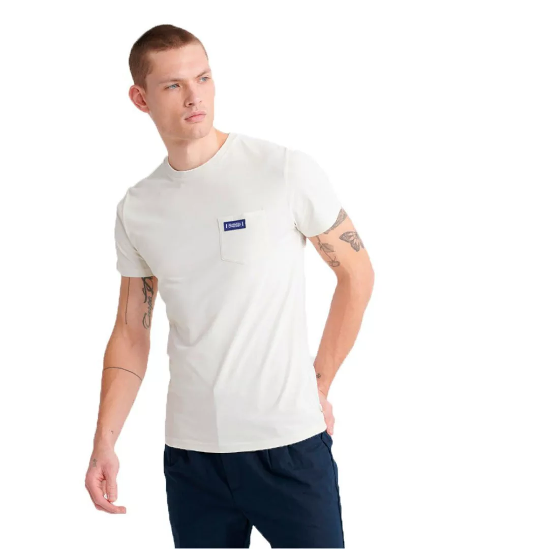 Superdry Dry Goods Pocket Kurzarm T-shirt 3XL Chalk günstig online kaufen