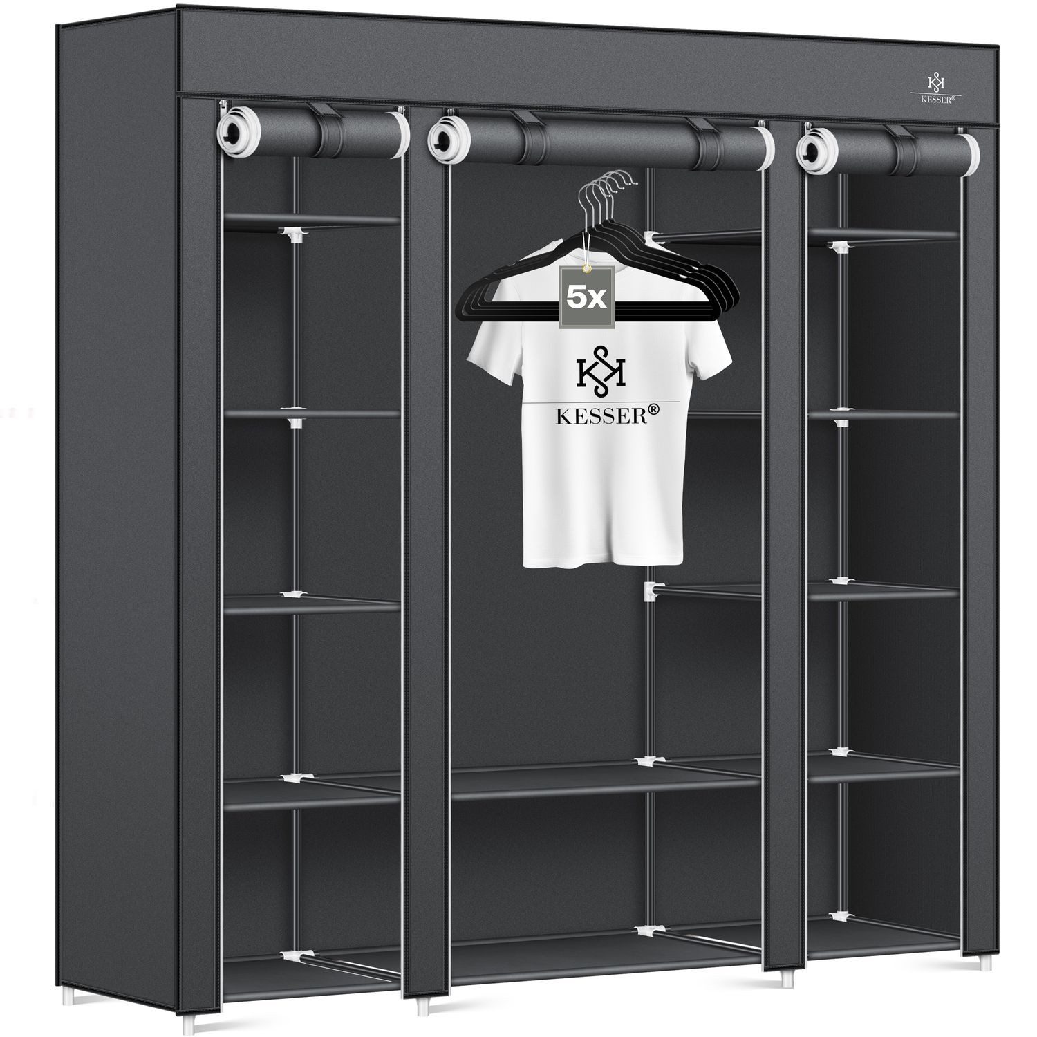 KESSER Kleiderschrank Stoffschrank Stabil mit Kleiderstange günstig online kaufen