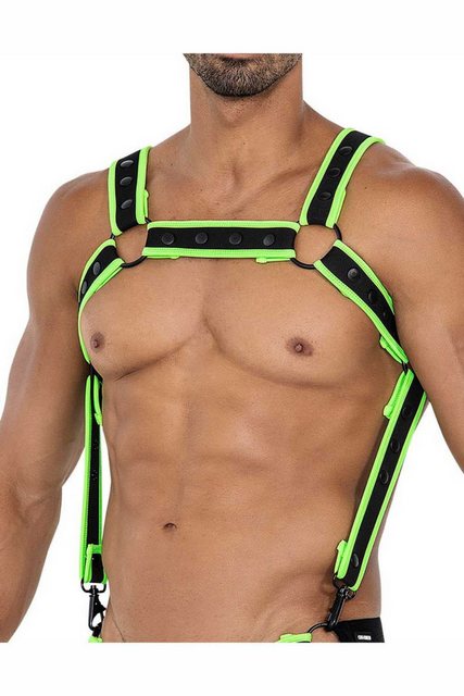 CUT4MEN T-Shirt NEO Harness neon grün stylisch günstig online kaufen