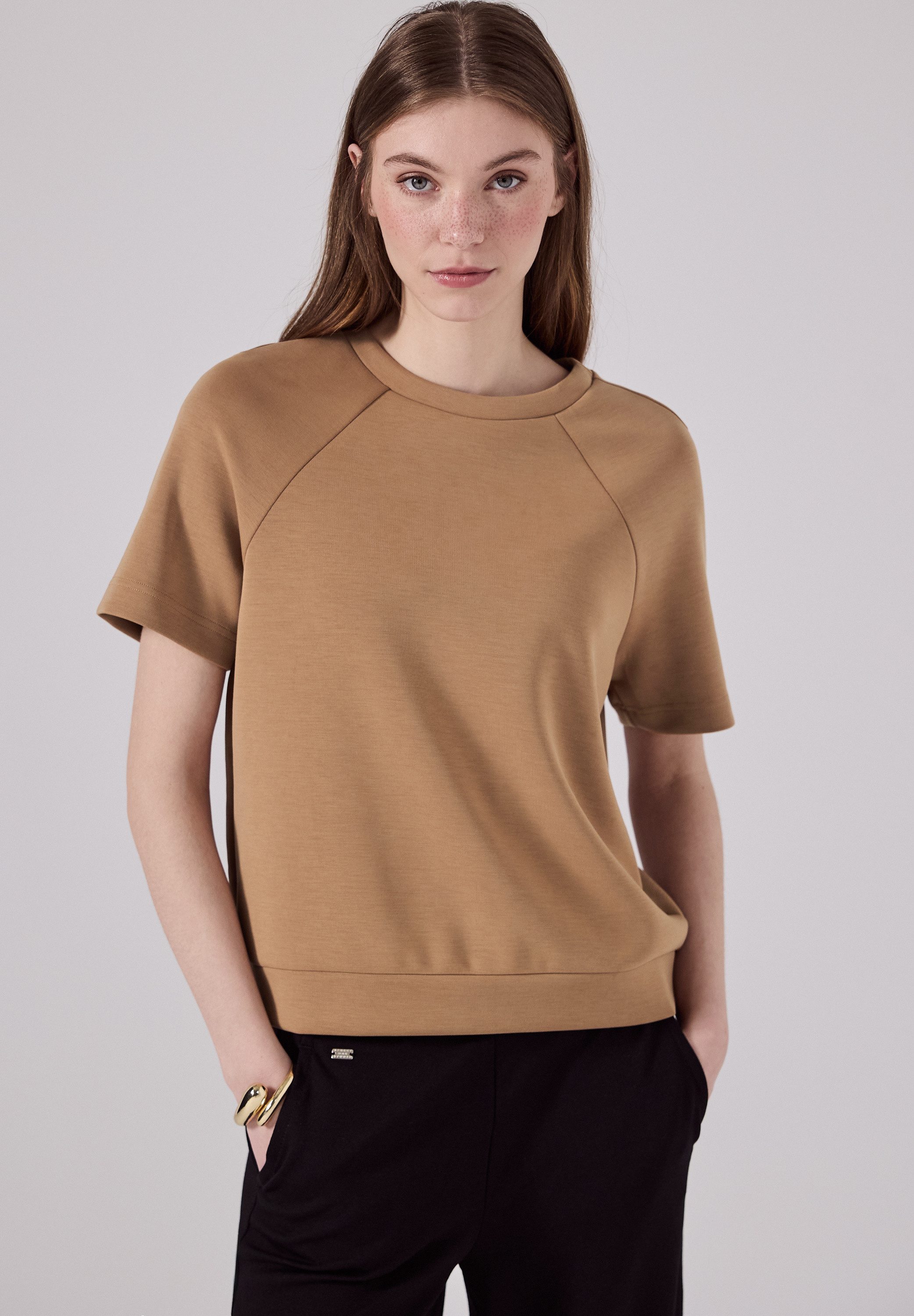 STREET ONE STUDIO T-Shirt, aus softem Materialmix günstig online kaufen
