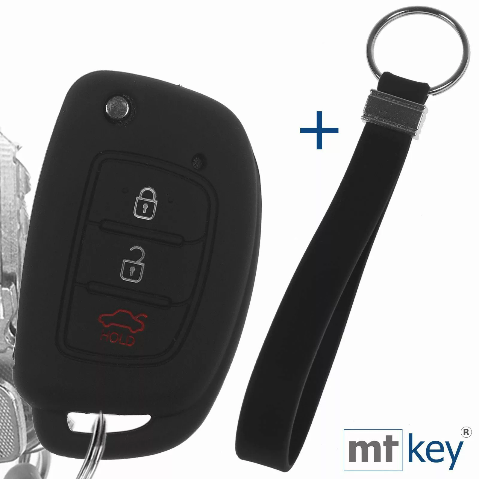 mt-key Schlüsseltasche Autoschlüssel Silikon Schutzhülle Wabe günstig online kaufen