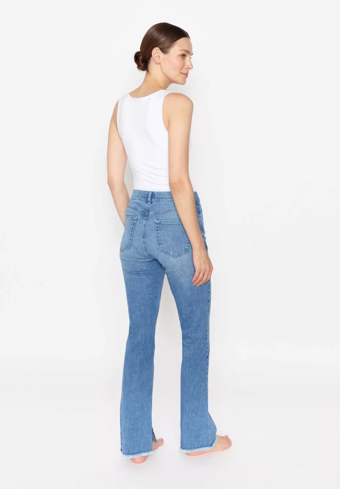 ANGELS Bootcut-Jeans "LENI SLIT FRINGE" günstig online kaufen