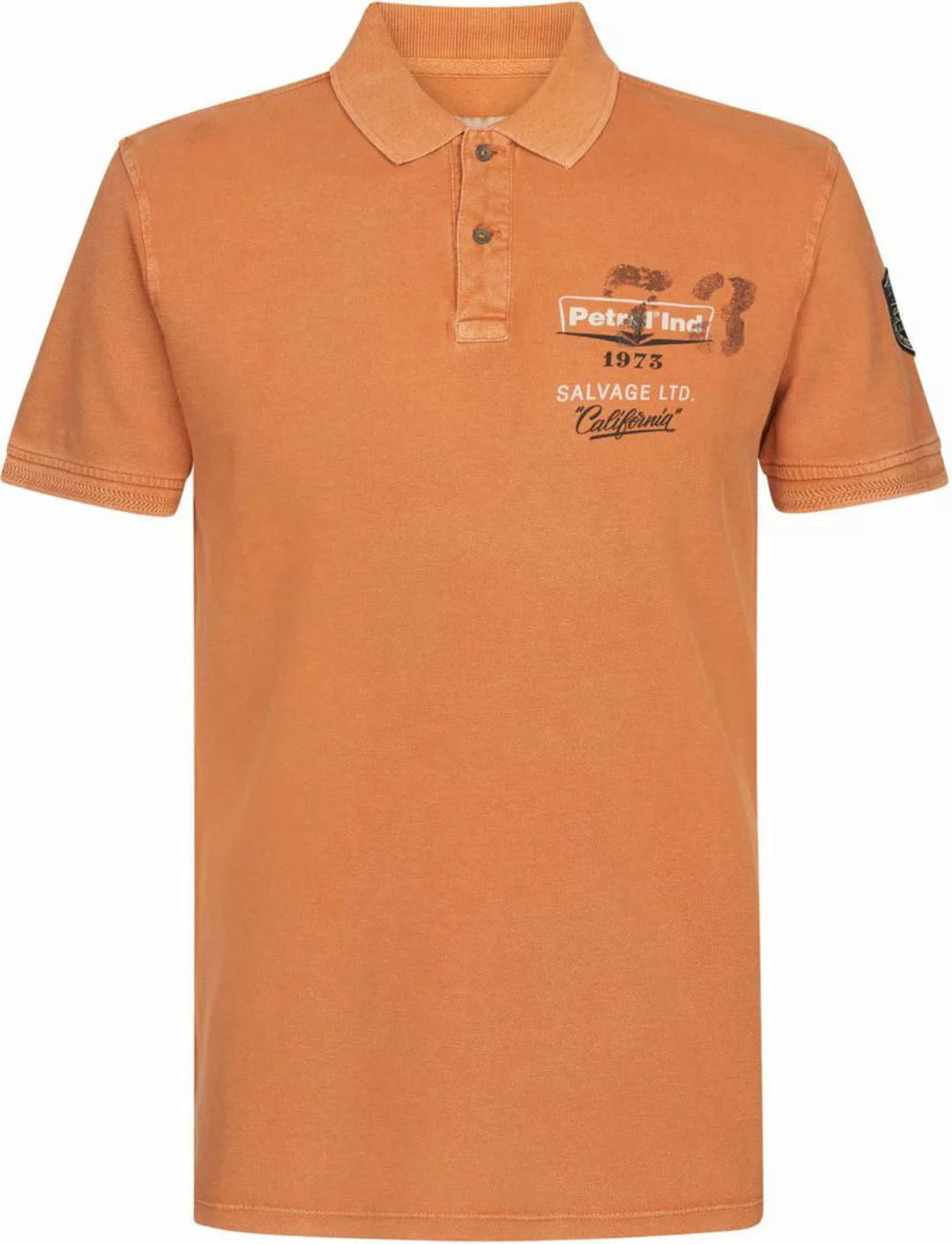 Petrol Polo Shirt Logo Orange - Größe L günstig online kaufen