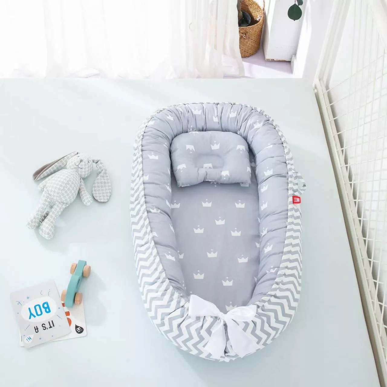 ibettertec Babybett Bettnestchen Kuschelnest Baby 88x53,kuscheliges günstig online kaufen