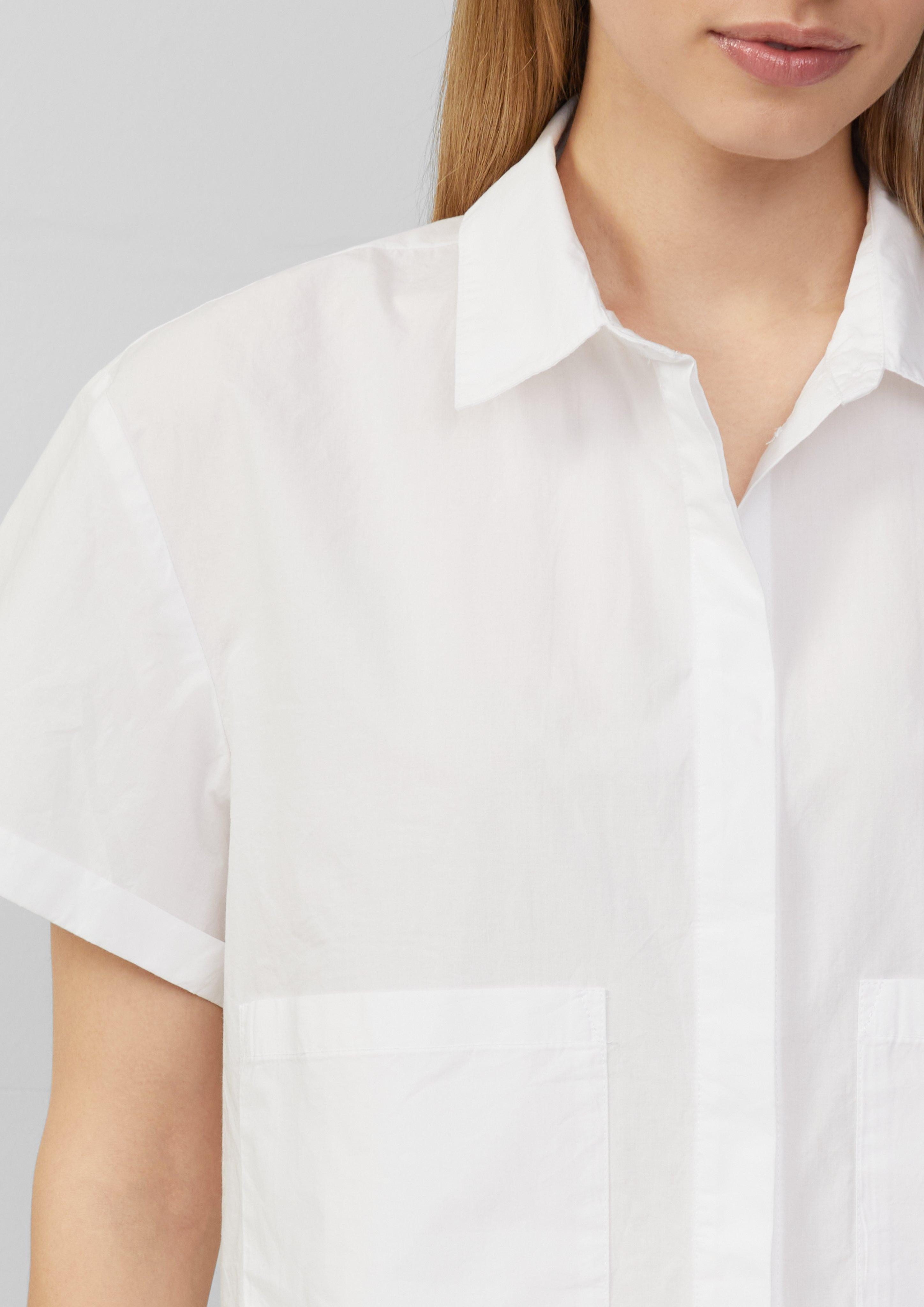 s.Oliver Kurzarmbluse Verkürzte Hemdbluse im Relaxed günstig online kaufen
