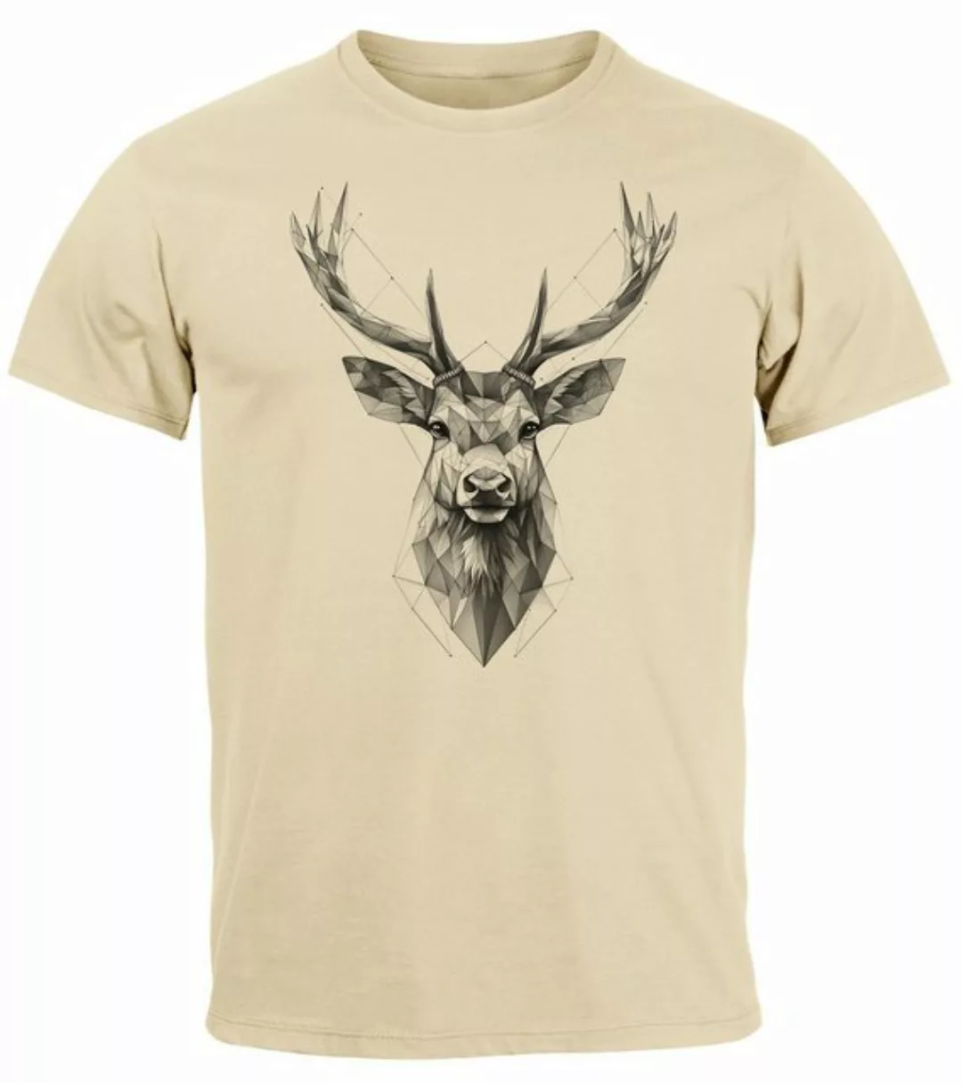 Neverless Print-Shirt Herren T-Shirt Trachtenshirt Hirsch Tiermotiv WildTie günstig online kaufen