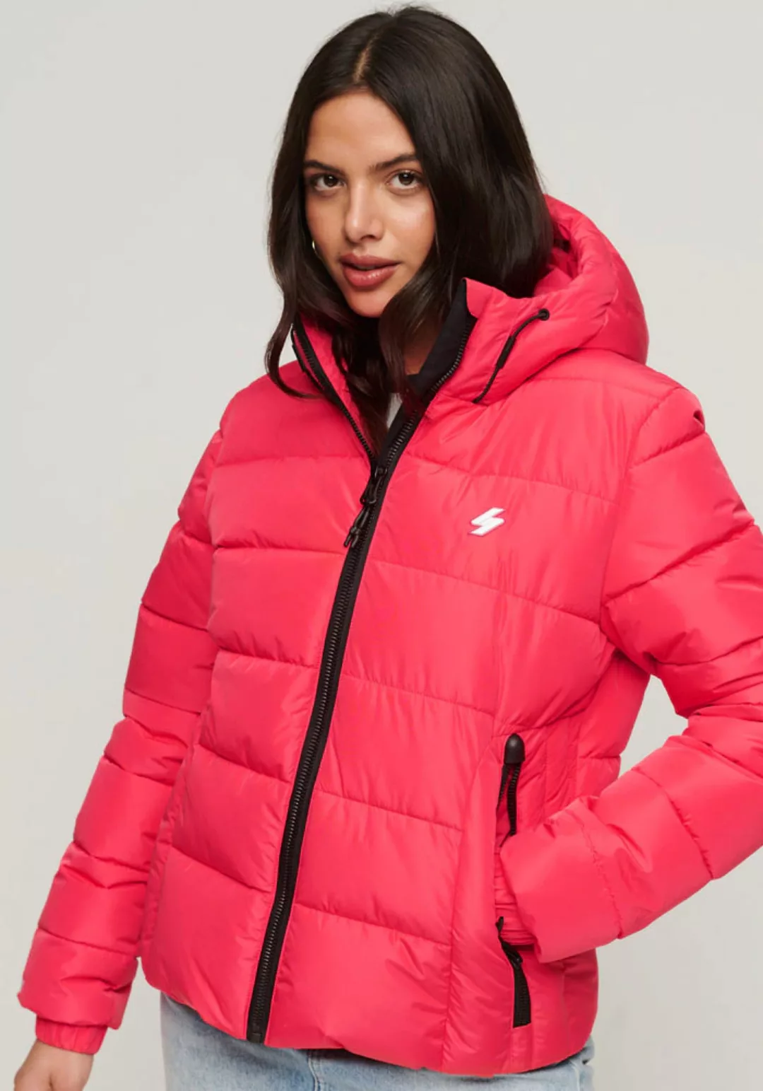 Superdry Steppjacke "HOODED SPIRIT SPORTS PUFFER", mit Kapuze, aus wasserab günstig online kaufen