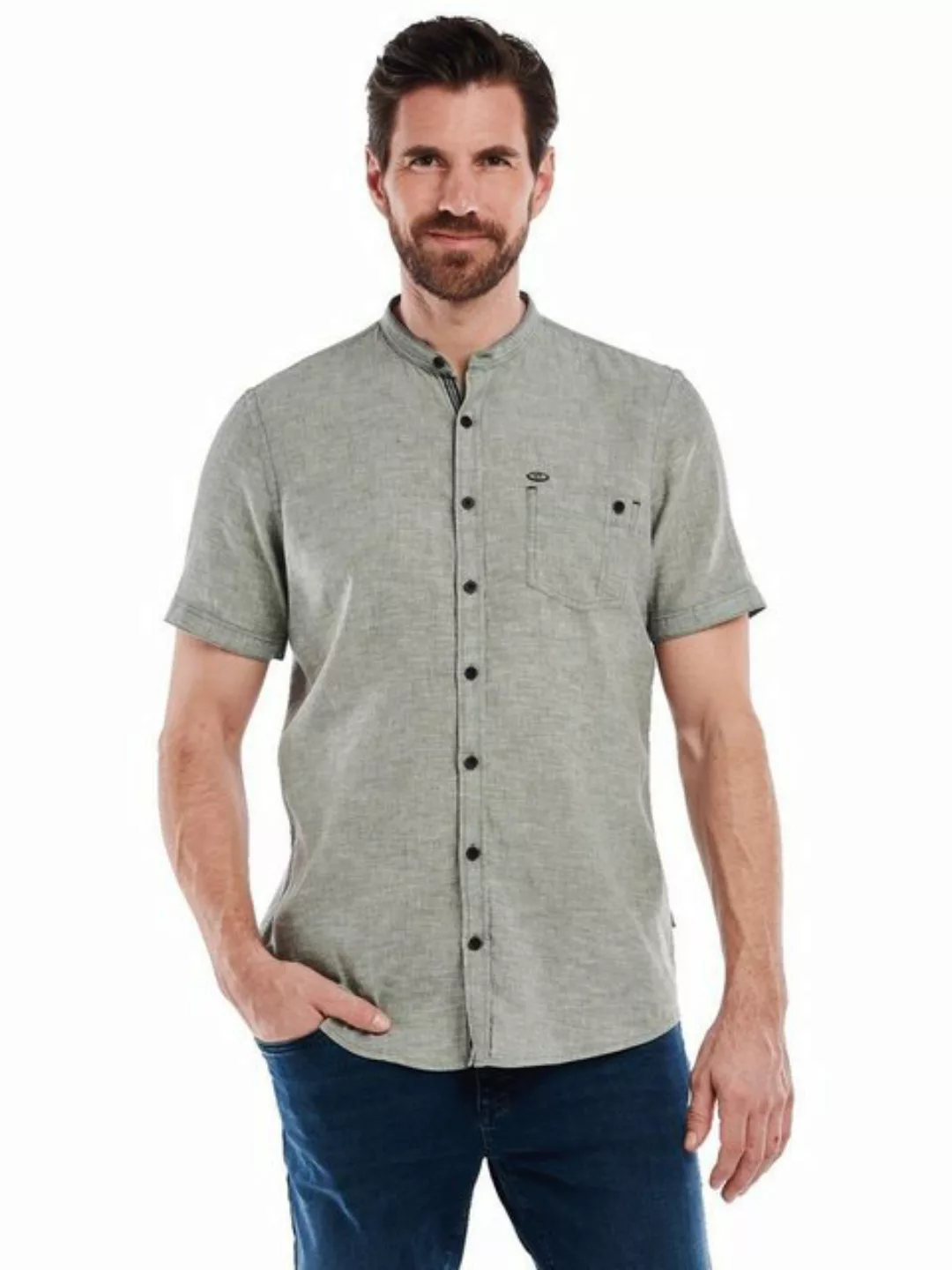 Engbers Kurzarmhemd Kurzarm-Hemd mit Leinenanteil günstig online kaufen