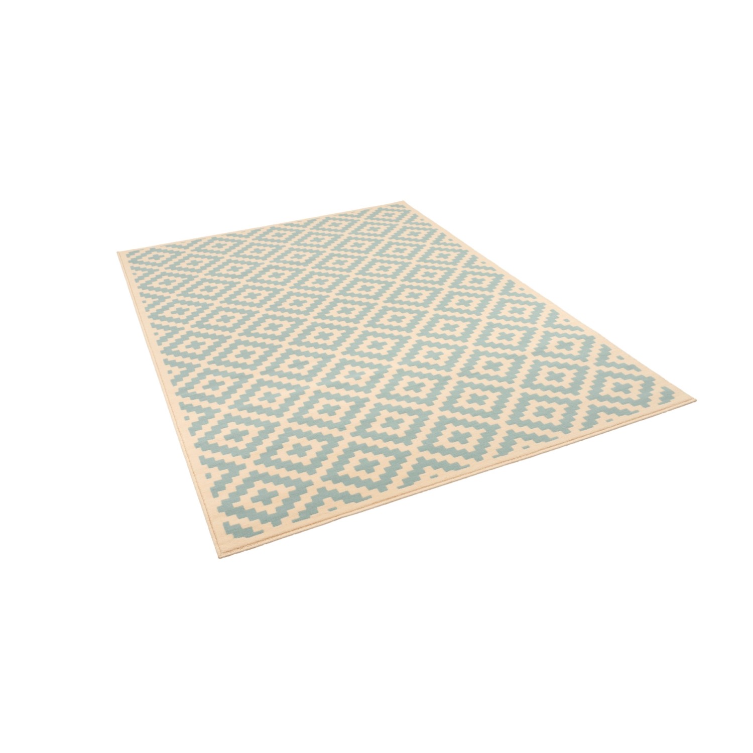 Pergamon Designer Teppich Passion Rauten Modern Blau 120x170cm günstig online kaufen
