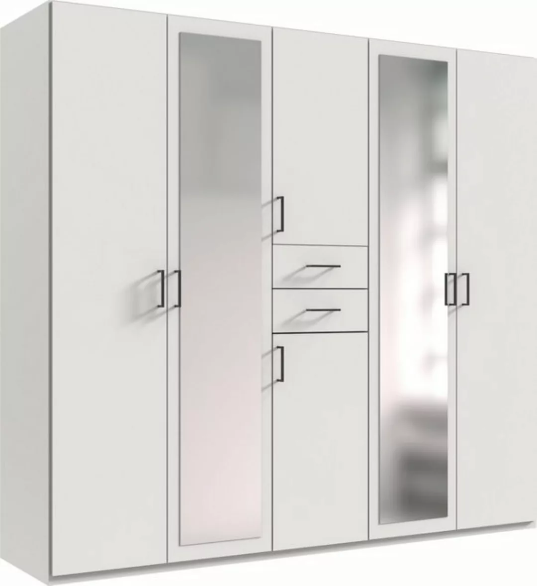 freiraum Drehtürenschrank Dillingen in WEISS - 225x208x58cm (BxHxT) günstig online kaufen