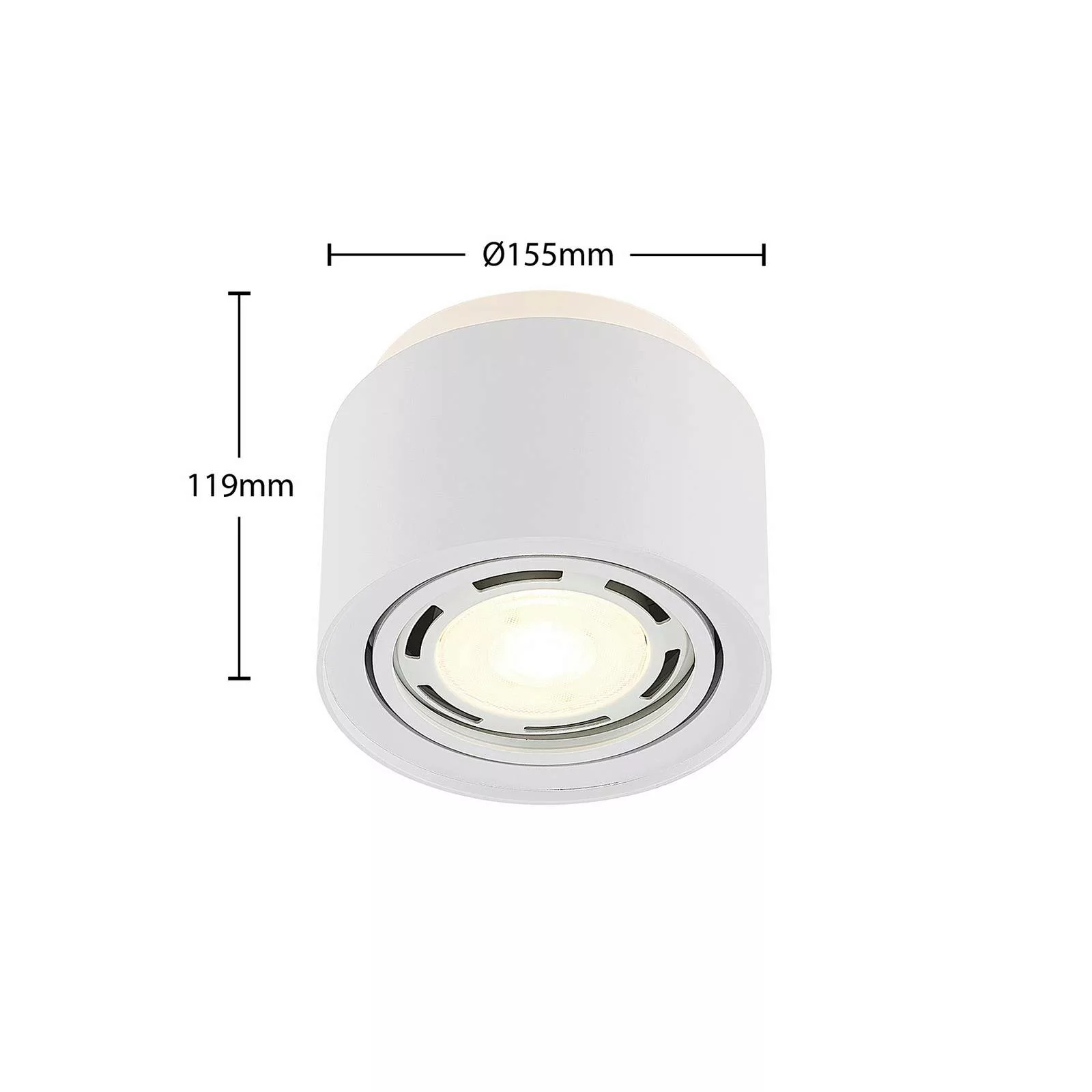 Arcchio Deckenlampe Walisa, Ø 15 cm, rund, weiß, 3er-Set günstig online kaufen